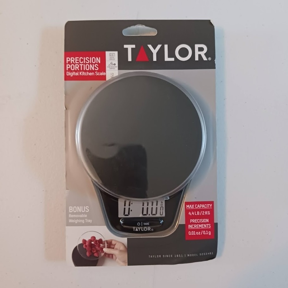 Taylor Precision Diet Digital Kitchen Scale Model 5255461‎ Max Capacity 4.4 LBS